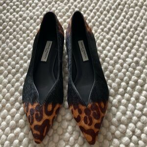 Maud frizon leopard print pony hair flats
